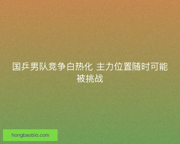 国乒男队竞争白热化 主力位置随时可能被挑战