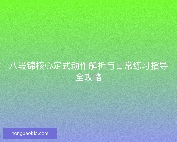 八段锦核心定式动作解析与日常练习指导全攻略