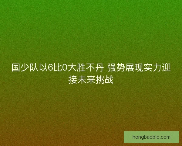 国少队以6比0大胜不丹 强势展现实力迎接未来挑战