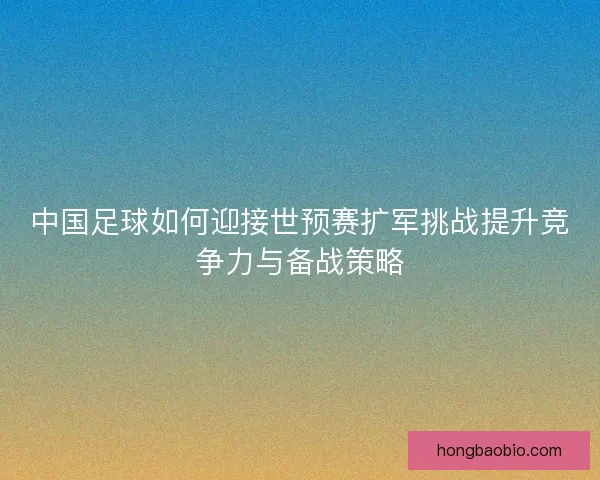 中国足球如何迎接世预赛扩军挑战提升竞争力与备战策略